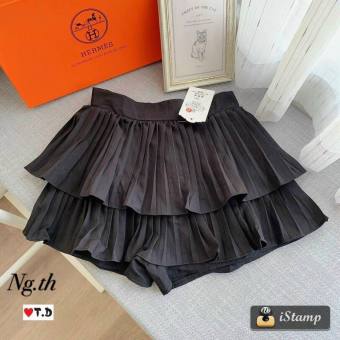 Chân váy 2 TẦNG PHỒNG xếp li ngắn