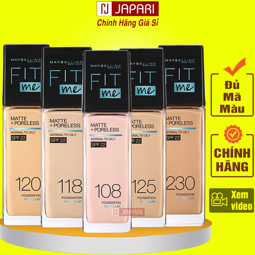 Kem Nền Maybeline Fit Me - Kem Nền Kiềm Dầu Lâu Trôi BB Maybeline Chống Nắng Dạng Lỏng -Đồ  Trang Điểm Cho Da Dầu, Da Mụn, Da Khô, Da Nhạy Cảm Japari