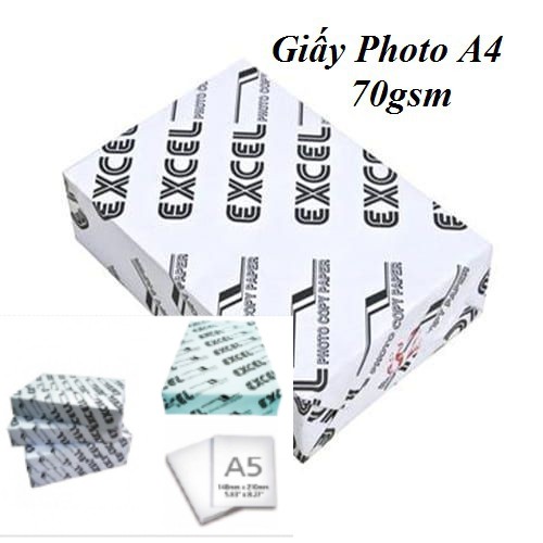 Giấy in, giấy photo excel - a4 và a5