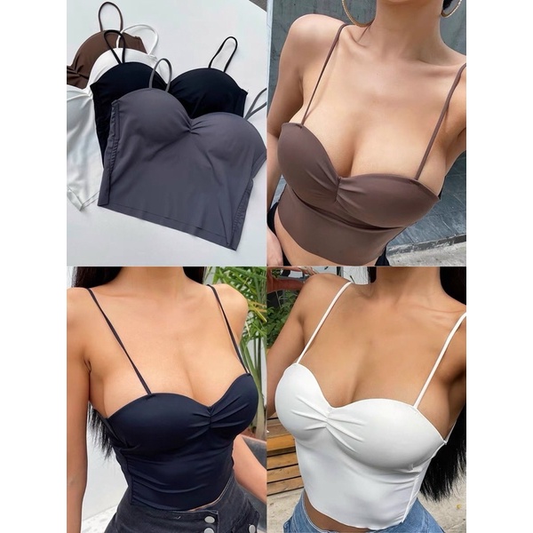 Áo bra nhún ngực cúp tròn hai dây siêu xinh 5881