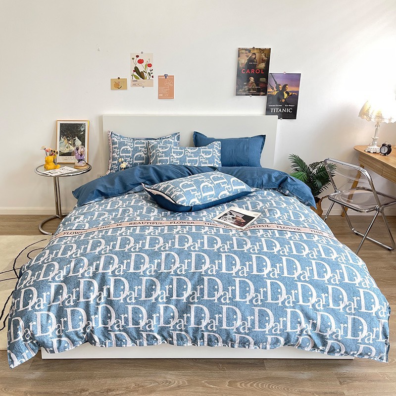 Bộ chăn ga gối, ga giường cotton poly set 5 món, 4 món m2, m6, m8, 2m2 hè thu, miễn phí bo chun