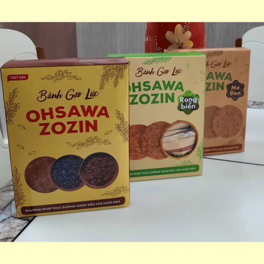 Bánh gạo lứt Ohsawa zozin - mè đen - rong biển (dành cho người người ...