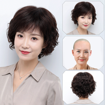 Tóc giả trung niên nguyên đầu sợi tơ cao cấp Hàn Quốc - TG48