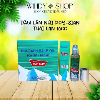1 LỐC 12 CHAI DẦU GIÓ DẦU LĂN THẢO DƯỢC NÚI POY-SIAN THÁI LAN 10CC (NẮP TRẮNG)