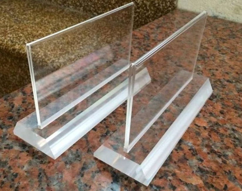 Combo 2 Kệ chức danh biển tên mica để bàn 15x8cm mặt 2mm