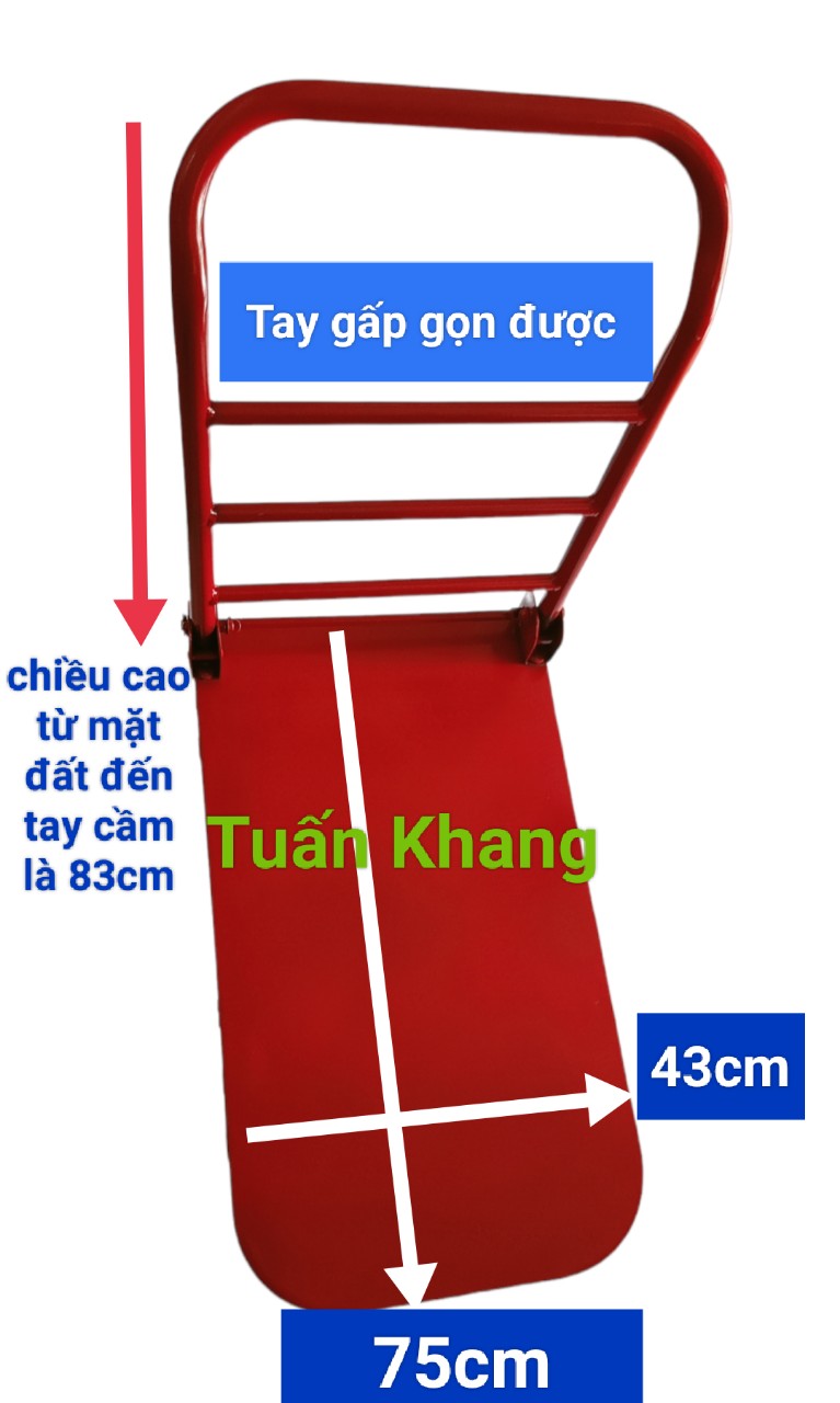 Xe đẩy hàng chịu tải 300kg kích thước 43x75cm