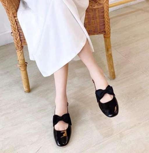 ☑▫  GIÀY BÚP BÊ TIỂU THƯ DA BÓNG