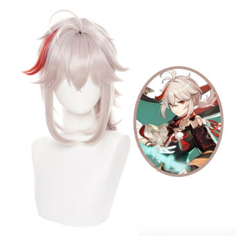 March trò chơi theo kiểu màu be genshin tác động cosplay kazuha tóc giả tóc hóa trang Gradient