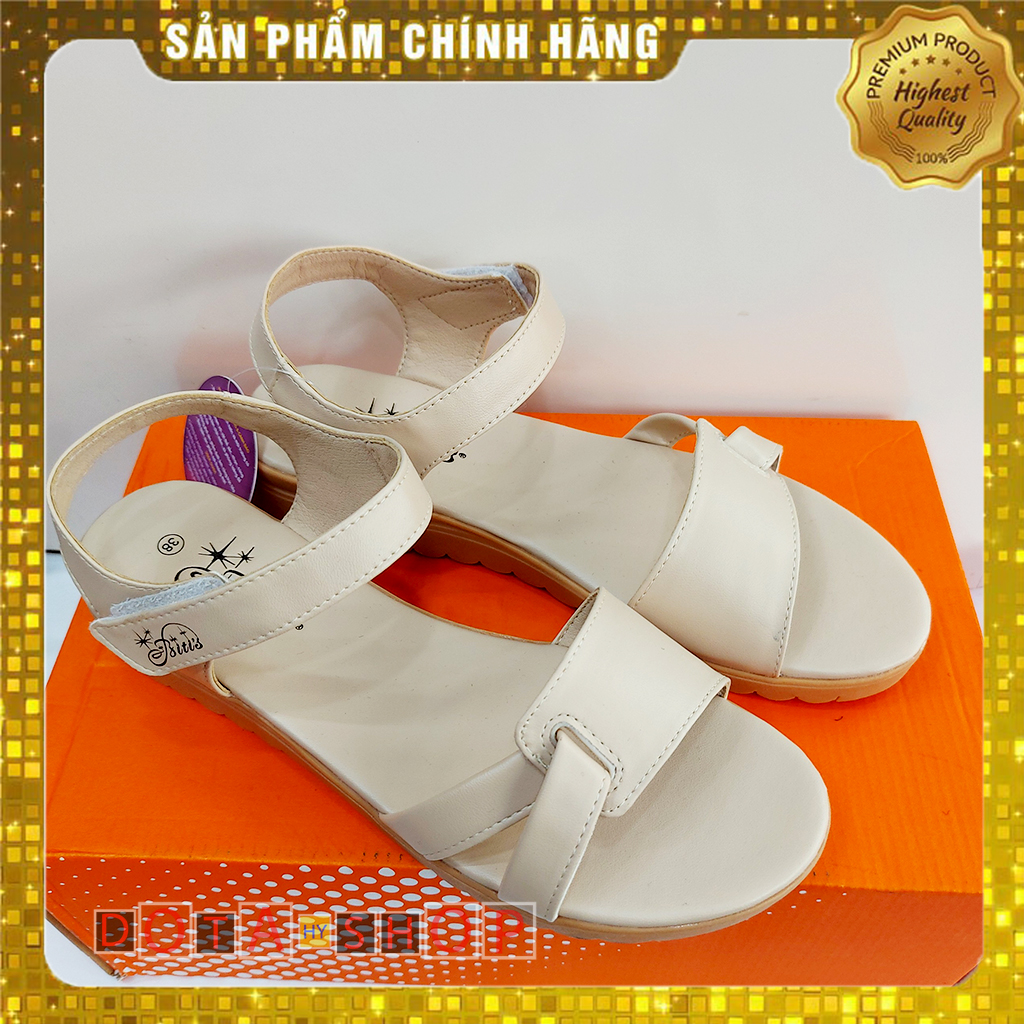 Sandal quai hậu nữ bitis dtw011388 - kem