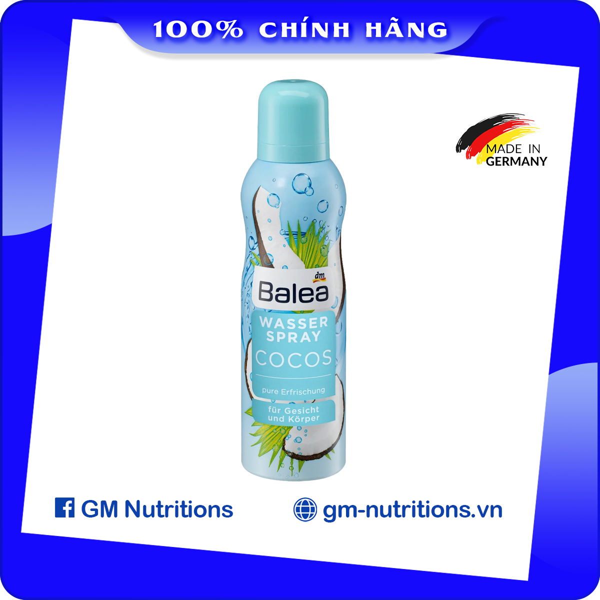 Xịt Khoáng Balea Wasser Spray Cocos Chiết Xuất Dừa Tươi Đức chai 150 ml