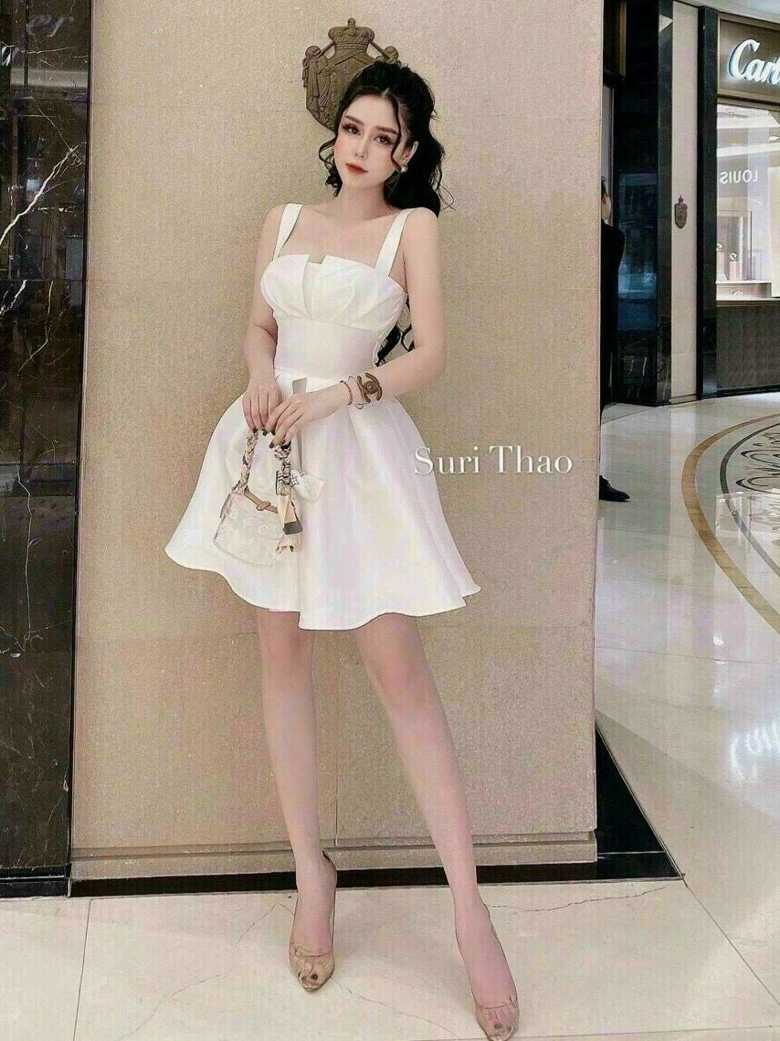 ĐẦM ĐI TIỆC, ĐẦM DÁNG XÒE, ĐẦM HAI DÂY SANG CHẢNH, VÁY XÒE ÔM EO ĐI TIỆC, ĐẦM CUP NGỰC CÓ MÚT, ĐẦM XẾP LY NGỰC DỄ THƯƠNG