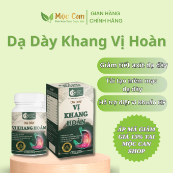 Dạ Dày Vị Khang Hoàn (Hộp 1000 Viên Nén) Mộc Can Hỗ Trợ Trào Ngược Thực Quản, Bảo Vệ Niêm Mạc Dạ Dày Hộp 80g