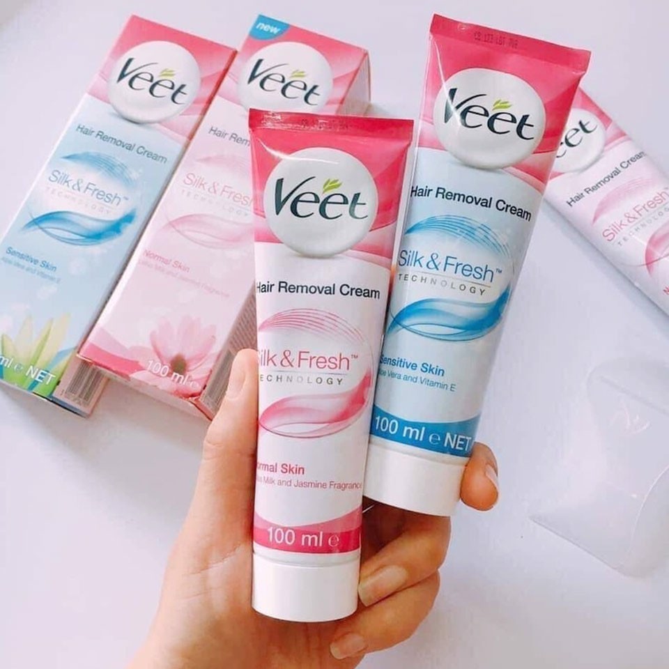 Kem tẩy lông veet silk & fresh dành cho da thường 100g