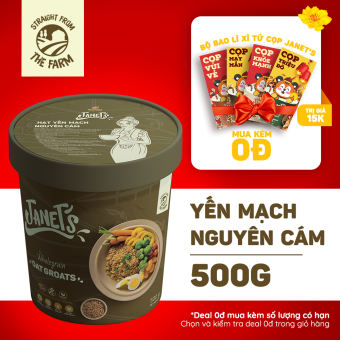 Janet's Hạt yến mạch nguyên cám 500g