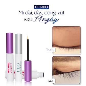 Combo dưỡng mi ngày đêm FEG, giúp mi dài, dày và khỏe hơn