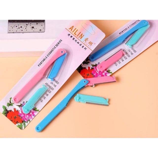 Bộ dao cạo lông mày ailin kèm lưỡi thay thế