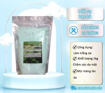 Gói 1kg Bột Dẻo Đắp, Mặt Nạ Bạc Hà, Mặt Nạ Colagen Trắng Da, Dùng Cho Spa Cá Nhân Tại Nhà.