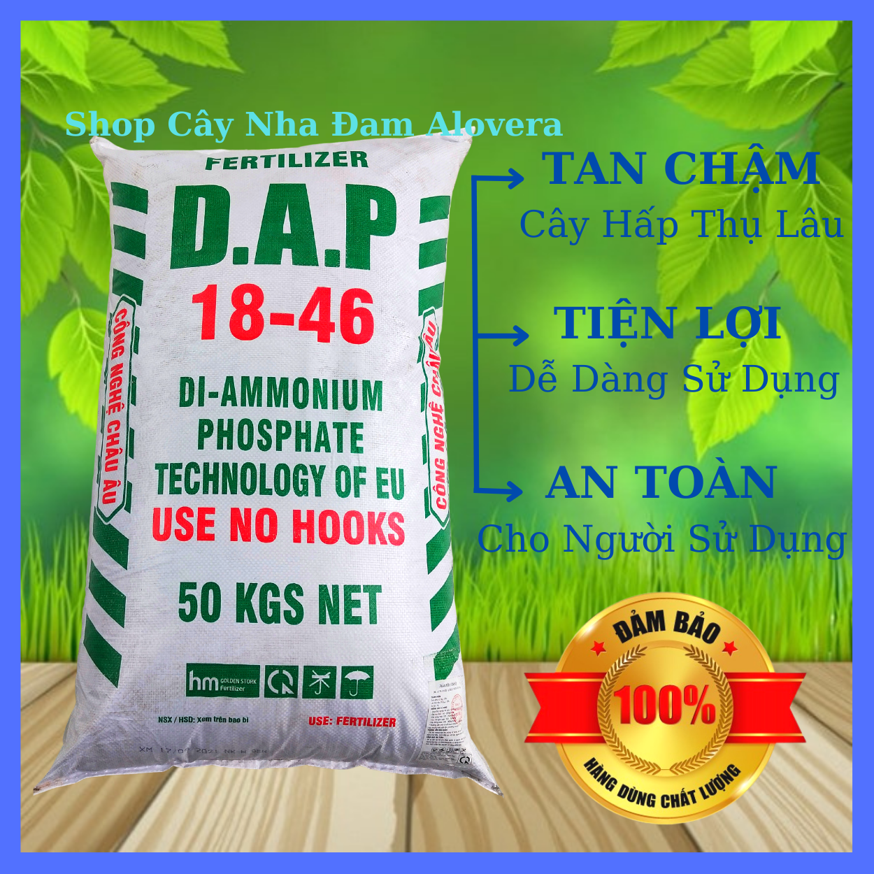 Phân DAP Chuyên Hoa Màu, Cây Cảnh (1KG)