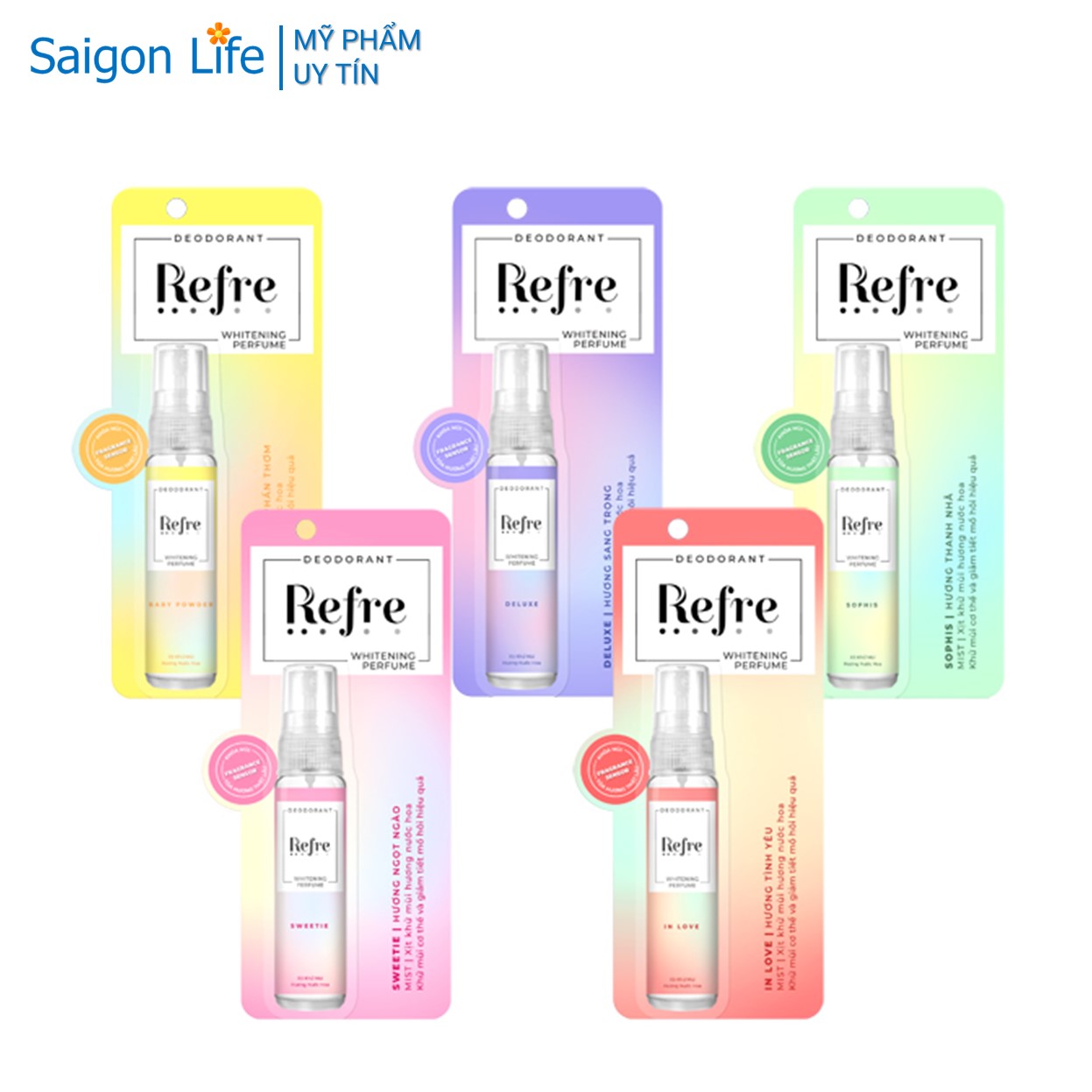 Xịt khử mùi hương nước hoa refre whitening perfume 30ml
