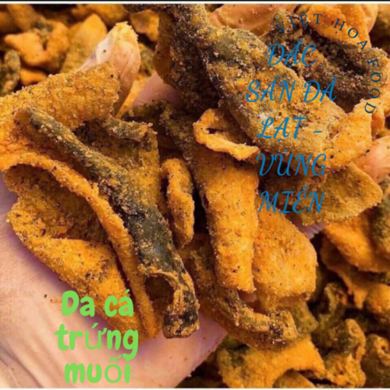 Hộp 200 gr da cá trứng muối - giòn ngon - ăn vặt