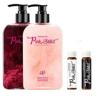 Sữa tắm trắng da nước hoa thơm lâu toàn thân cho nữ Pink addict 420ML DIY tự pha Hương thơm quyến rũ và bí ẩn Lưu hương lâu dưỡng ẩm sáng da mờ thâm