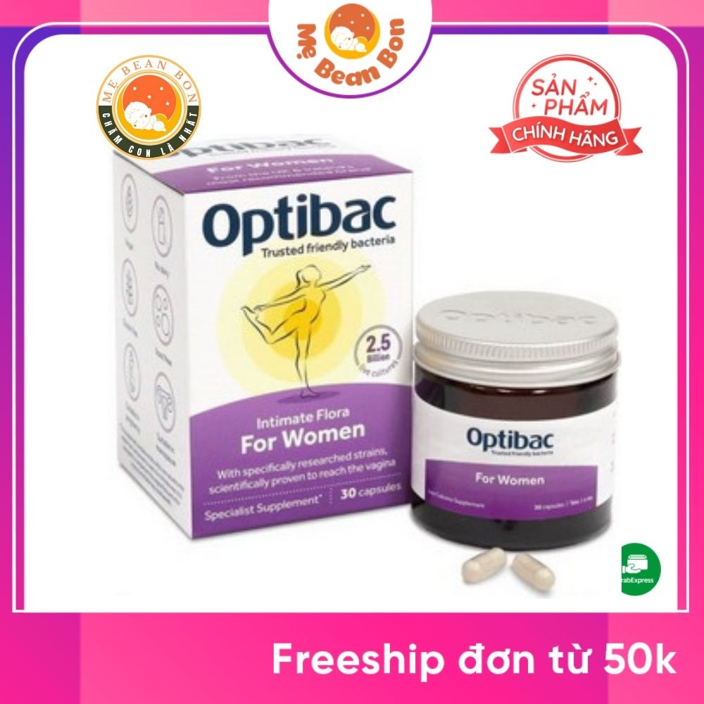 Men vi sinh Optibac tím Probiotics For Women UK (30v + 90v) cho phụ nữ và mẹ bầu phòng ngừa viêm nhiễm vùng kín