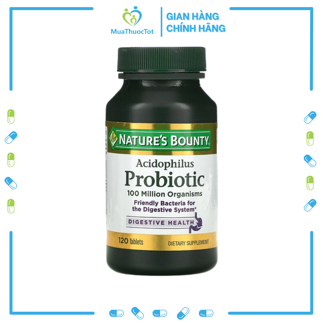 Viên Uống Bổ Sung Lợi Khuẩn Nature's Bounty Acidophilus Probiotic 100 Viên