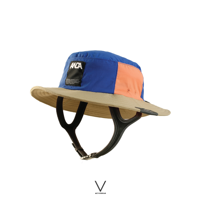 MULTI COLOR (BLUE PEACH KHAKI) V ACTIVEWEAR x ANDAMAN SURF HAT หมวกใส่เล่นเซิร์ฟ มีสายรัดคาง สีผสม ราคา 1,290 บาท*ส่งฟรี