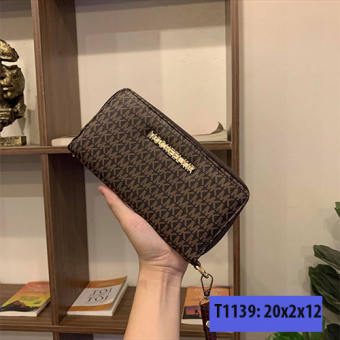 Ví da cầm tay nữ, bóp nữ cầm tay đựng tiền, thẻ dáng dài họa tiết MK phong cách hàn quốc T1139