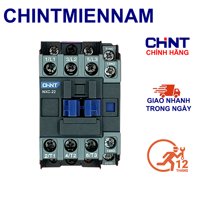 Khởi động từ chint 09a-12a-16a-22a-25a-32a-38a - 3 pha loại nxc