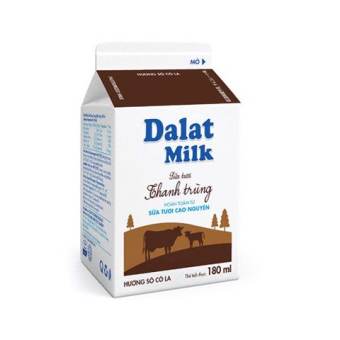 DALAT MILK Sữa thanh trùng socola 180ml