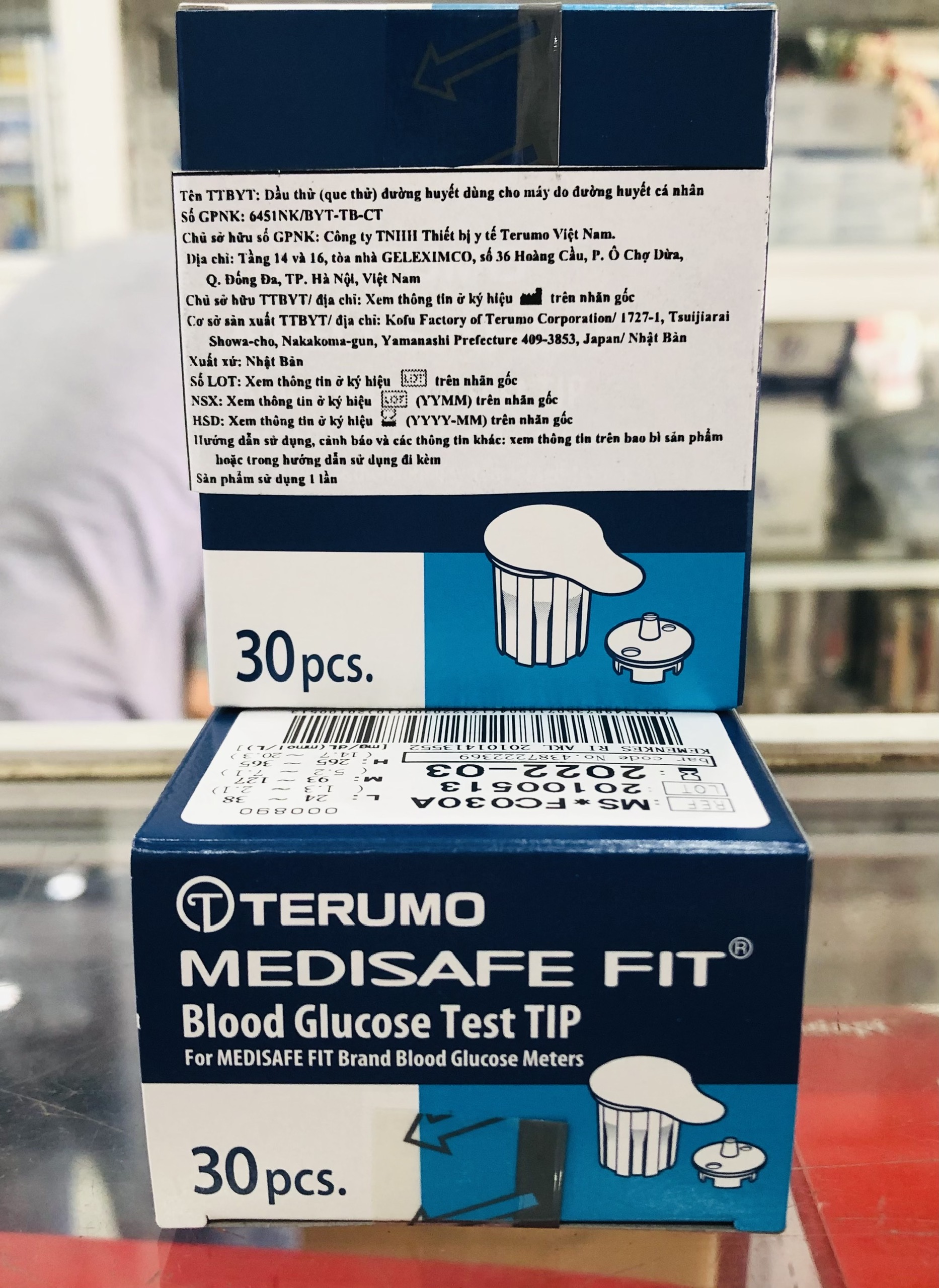 Bộ 30 kim và 30 que thử đường huyết terumo medisafe, que đường huyết, que tiểu đường terumo