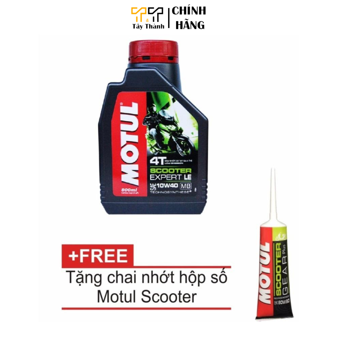 Nhớt MOTUL xe tay ga Scooter Expert LE 10W40 800ml tặng nhớt hộp số Motul Gear Oil 80W90 - Tây Thành Shop chuyên nhớt xe máy