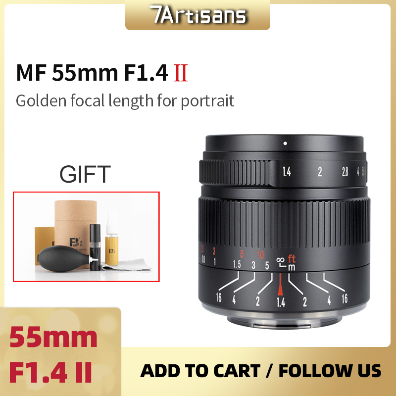 7Artisans 55mm F1.4 II Large Aperture Prime Lens For Sony E A7sii A6600 /Canon EOS-M/ Fuji XF / Macro4/3 /Nikon Z Z9 7 artisans ราคา 4,709 บาท*ส่งฟรี