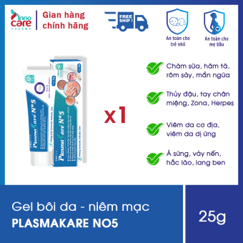 Gel bôi Nano Bạc Zona, Herpes, Thủy đậu, Tay chân miệng PlasmaKare No5: An toàn cho cả trẻ sơ sinh và mẹ bầu [Chính hãng]