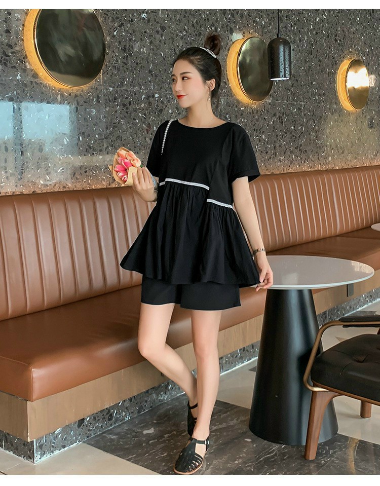 Bộ đồ bầu mặc nhà chất lụa siêu mát mặc bầu kết hợp sau sinh