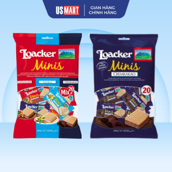 Bánh Xốp Loacker Minis Ý 200g (Nhiều loại)