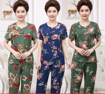 Đồ Bộ  Nữ Trung Niên Tay Ngắn Quần Dài,  Bộ Lanh Cho Mẹ Ngắn Tay Đẹp, Bộ Mặc Nhà Cho Nữ Trung Niên, Đồ Ngủ, Đồ Bộ Lanh Cho Người Lớn Tuổi