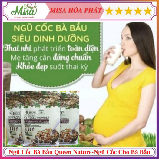 Bột Ngũ Cốc Bà Bầu Queen Nature Bột Ngũ Cốc Dinh Dưỡng Cho Bà Bầu Ngũ Cốc Không Đường Cung Cấp Dưỡng Chất Vào Con Hơn Vào Mẹ-Misa MB Care