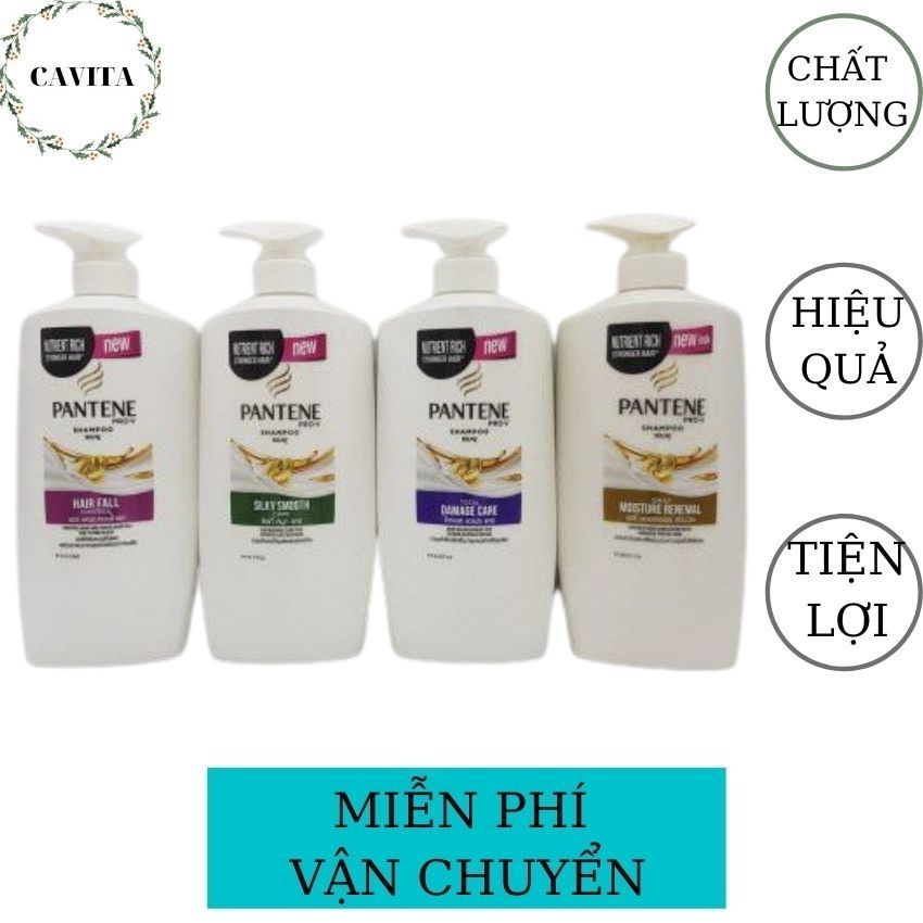[FreeShip] Dầu Gội Pantene 900ml Thái Lan CAVITA giúp tái tạo tóc sau khi sử dụng dụng hóa chất, hương thơm dịu nhẹ