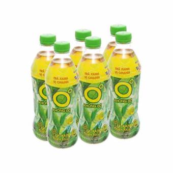 Lốc 6 chai trà xanh 0 Độ 455ml