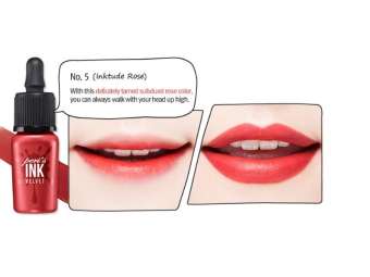 Son Kem Lì Peripera Ink Peris Velvet 8g #05 Inktude Rose - Màu hoa hồng khô