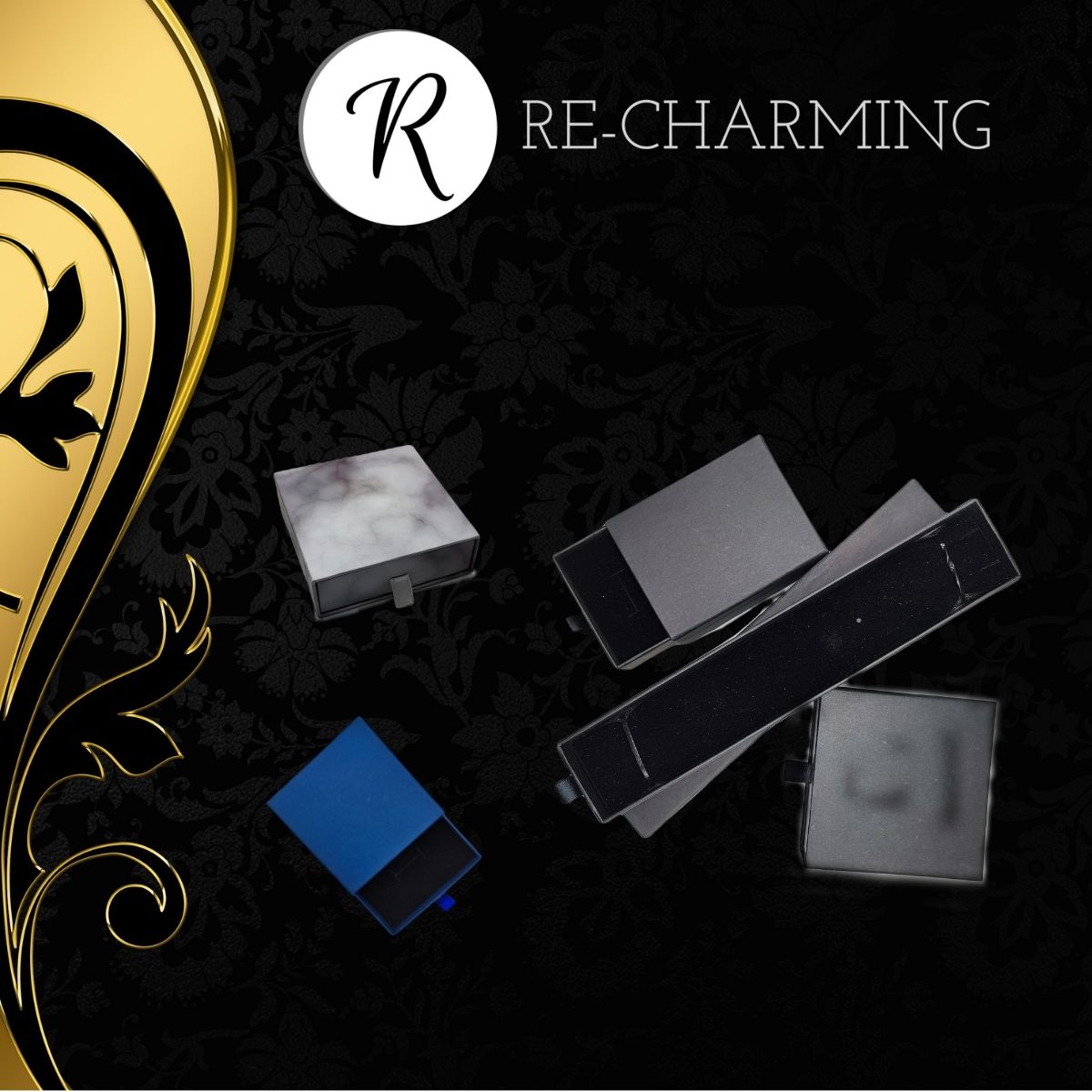 [Hot Tặng hộp trang sức trị giá 89K] Hộp đựng trang sức nữ phụ kiện trang sức nam RE CHARMING nhiều kích thước bảo quản trâm cài áo dây chuyền nhẫn bông tai kiềng lắc tay đồng hồ thời trang chất liệu bằng giấy cứng