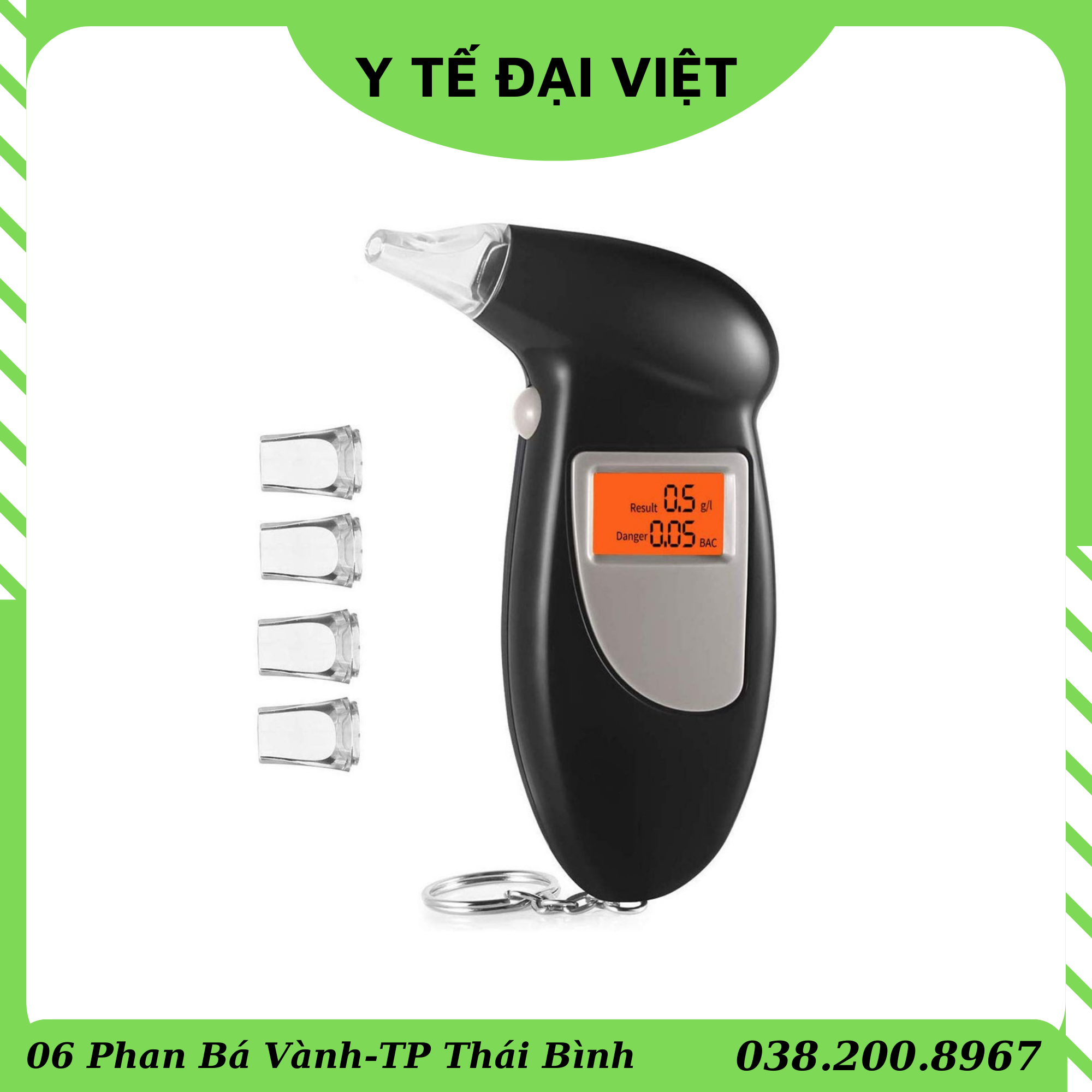 Máy Đo Nồng Độ Cồn Chính Xác Tuyệt Đối máy kiểm tra cồn Alcohol Testi Tặng kèm 4 đâu thổi HÍT