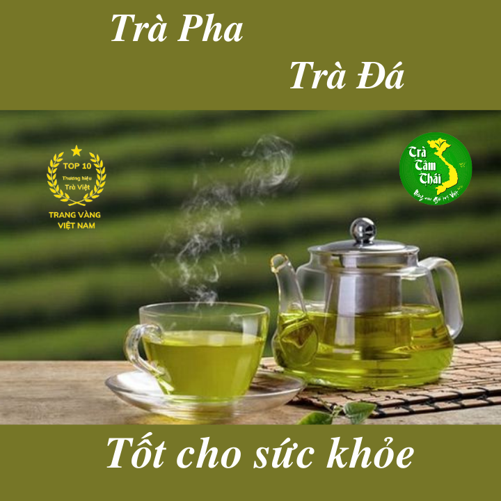 1kg Trà Tấm ngon pha Trà Đá 2 gói 500g - Trà Xanh Tâm Thái - Tấm búp Chè Thái Nguyên 1kg