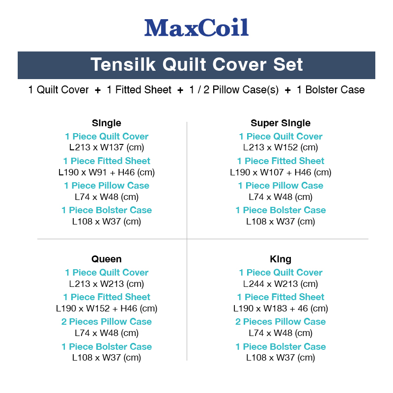 ชุดผ้าปูที่นอน MaxCoil Tensilk Tencel™