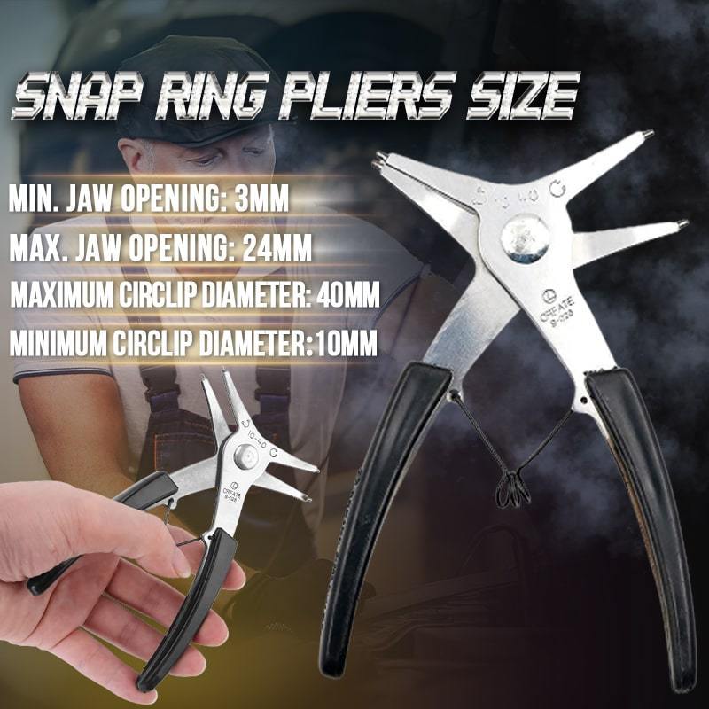 Kìm gắp phe bên trong và bên ngoài circlip kìm 2 trong 1 chân vòng kìm kép giữ lại vòng kìm đa năng sửa chữa dụng cụ cầm tay