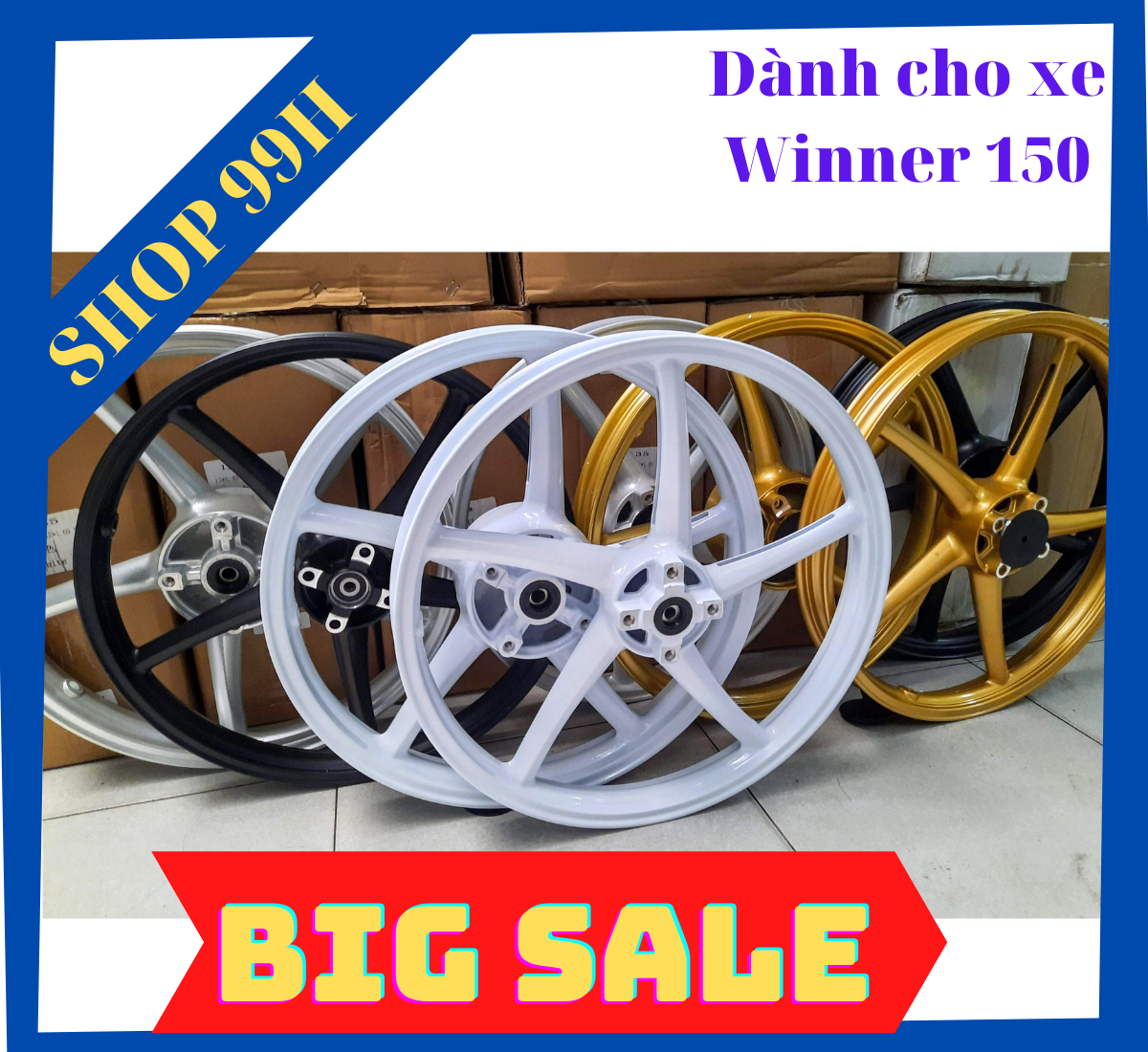 Mâm 5 cây Xmode-Racing 98 dành cho Winner 150 bản 1.4 và 1.6