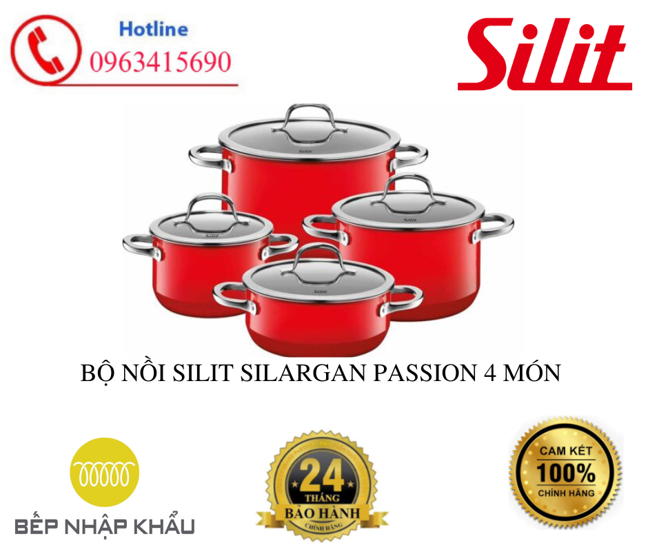 Bộ nồi silit silargan passion 4 món - hàng chính hãng