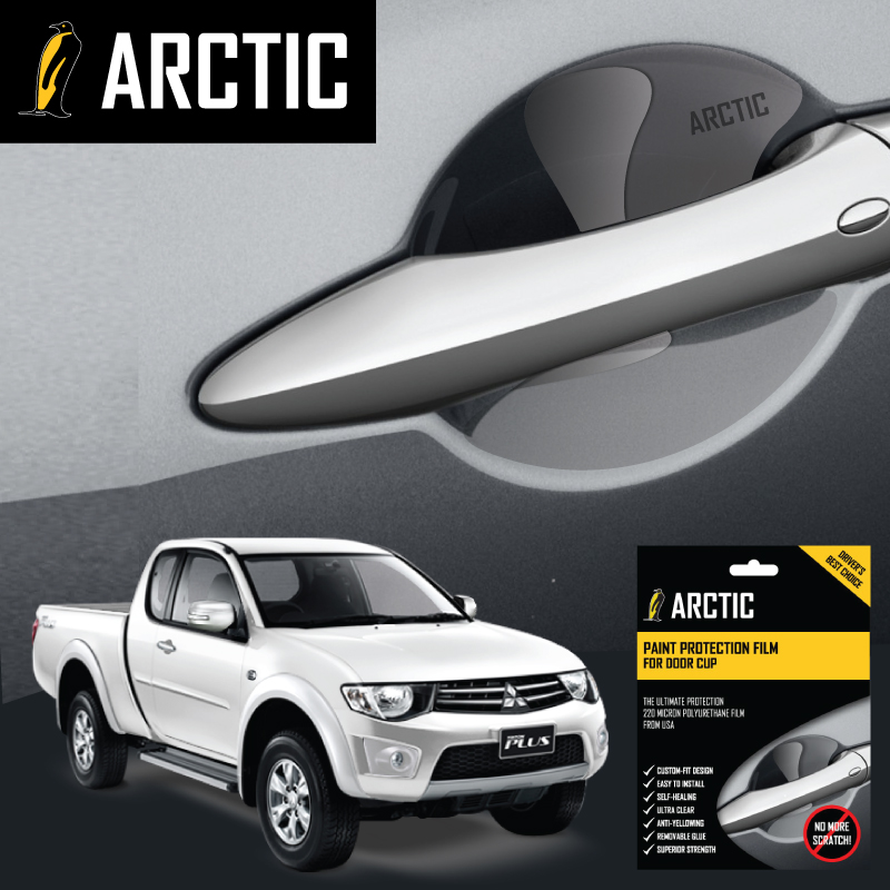 MITSUBISHI TRITON (2015-2018) 3 ประตู - ฟิล์มกันรอยรถยนต์ เบ้ามือจับ by ARCTIC ราคา 700 บาท*ส่งฟรี